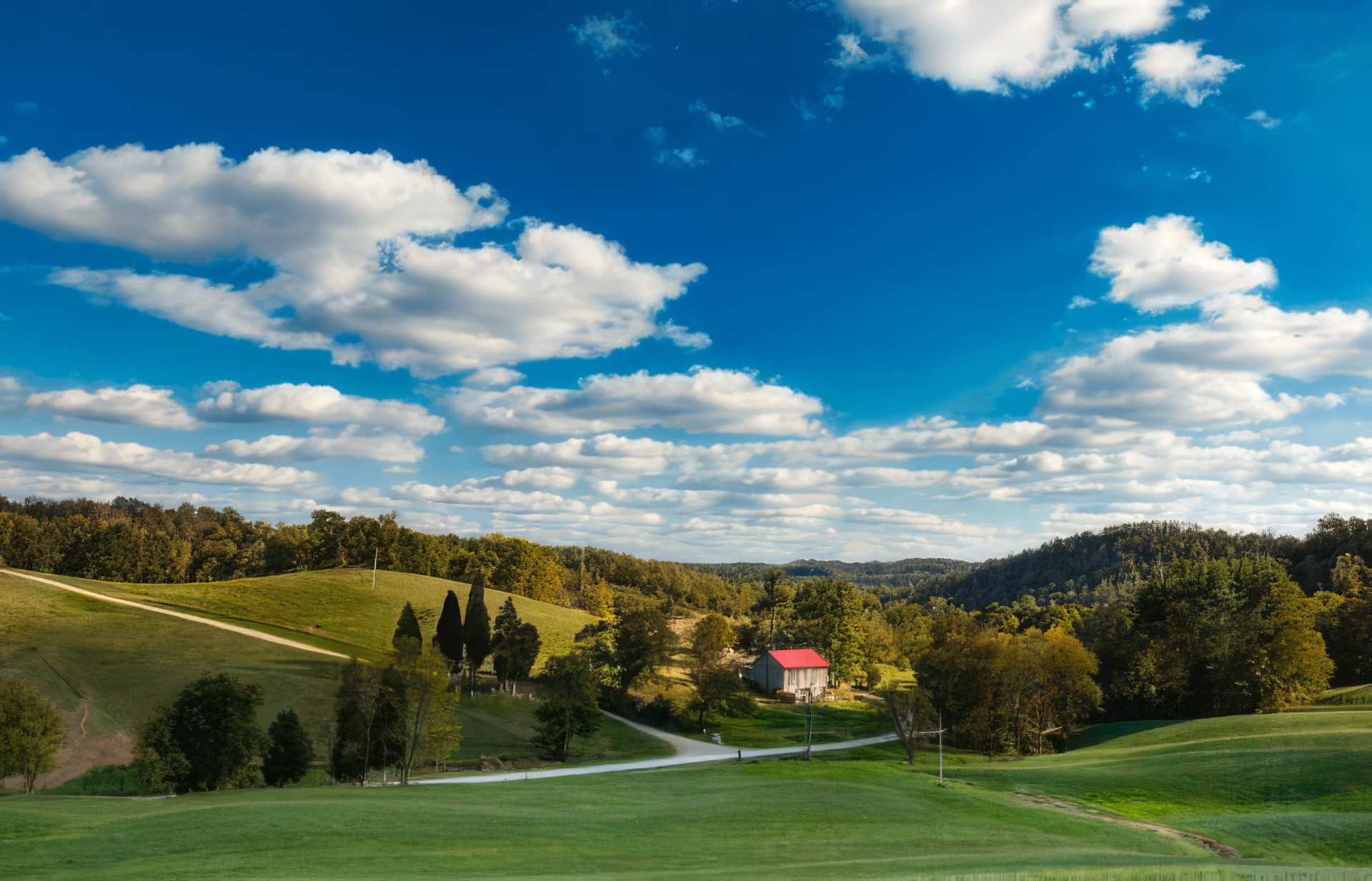 Rolling farmlands of Highland County, Ohio